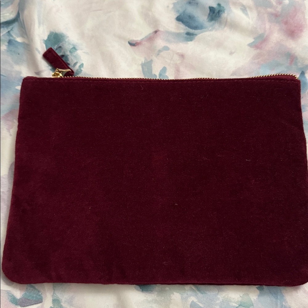 Sezane velvet rich wine Clutch - Picture 3 of 3
